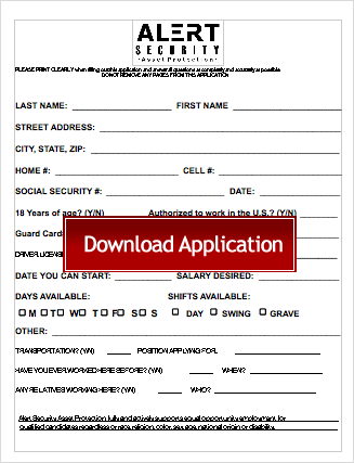 Download an application for Alert Security Asset Protection